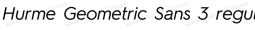 Hurme Geometric Sans 3 regular字体转换